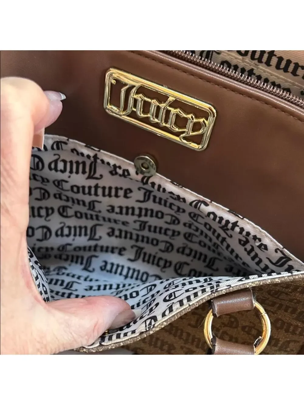 Juicy Couture Elegant Brown and Tan Satchel
